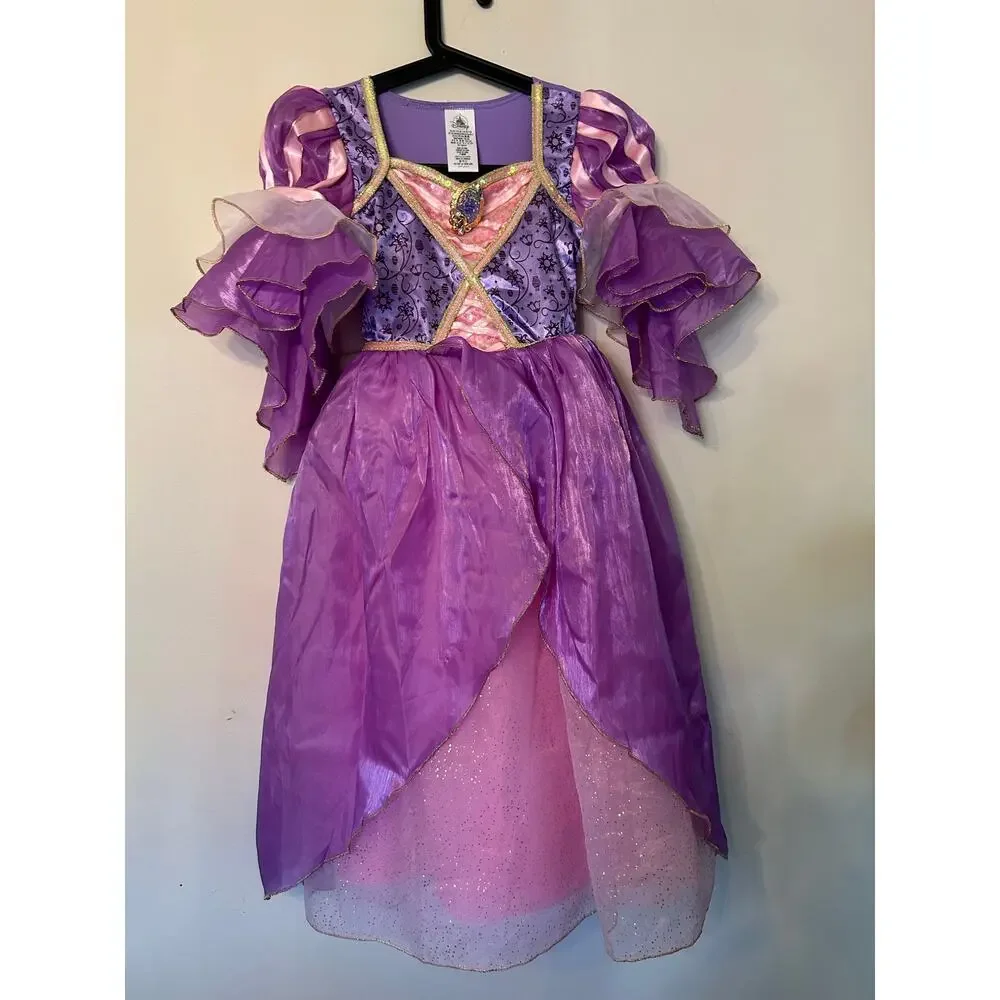 Disney Store Deluxe Rapunzel Costume Dress Tangled Princess Girls Size 7/8 WDW